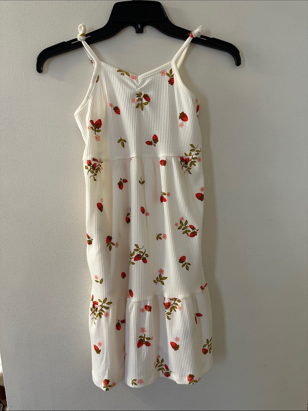 Old Navy White Dress with Red Strawberry Print